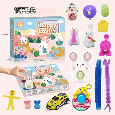 China Hot Selling Fuuny Egg New Easter Toy Blind Box DIY Set Happy Easter Busy Person Toy for sale