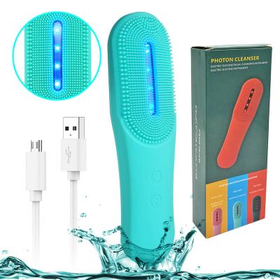 China Wholesale DEEP CLEANSING Facial Cleansing Brush Personal Care Beauty Sonic Facial Brush Led Photon for sale