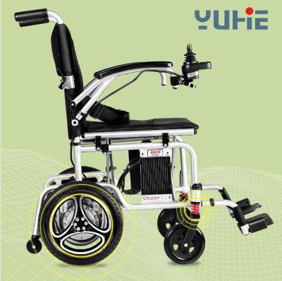 China Lightweight Aluminum Alloy Folding Electric Wheelchair Motor With New Power Battery for sale