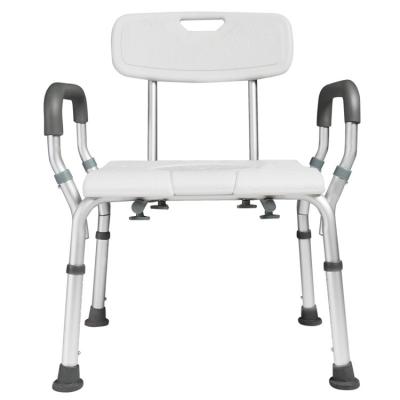 China Top Quality Adjustable Elderly With Backrest Adjustable Foldable Shower Stool Bathroom Bath Chair for sale