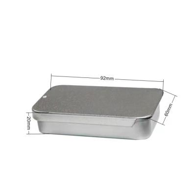 China Empty Black Food Rectangle Candy Slide Tin Box Gift Metal Box Packaging for sale