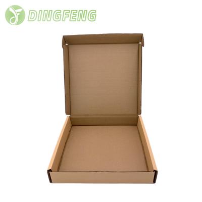 China Recyclable DF Custom Logo Craft Paper Brown Cardboard Shipping Box With Colorful Printing Kraft Paper Folding Corrugated Shipping Box for sale