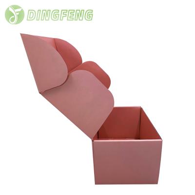 China DF Logo Design China Supplier Craft Recyclable Custom Foldable Paper Corrugated Printed Mailing Box for sale