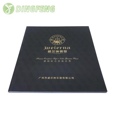 China DF ODM design modern luxury custom hardcover a4 size fine piano culture a new cardboard postcard poetry brochure magazine book printing for sale