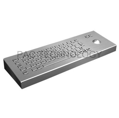 China Weather proof stand alone desk top industrial metal keyboard with 38.mm trackball by stainless steel for sale