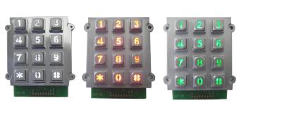 China Zinc alloy industrial phone keypad with green LED for kiosk phone for sale