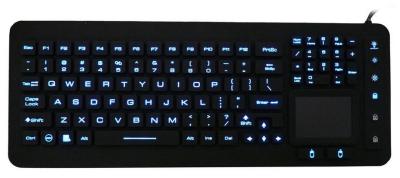 China Dishwasher safe silicone full size LED keyboard mouse combos with IP68 protection for sale