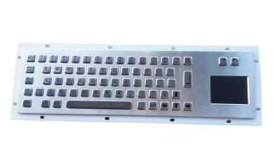 China IP65 rear panel mounting durable metal industrial keyboard with sealed touchpad for sale