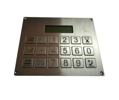 China Special customs keyboard with colorful stainless steel keys and LCD display window for sale