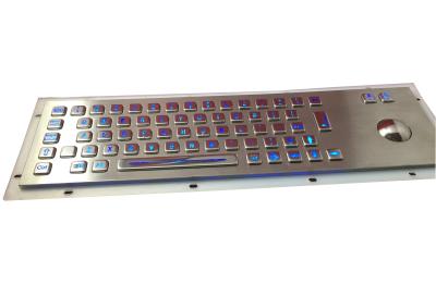 China Teclado industrial a prueba de vandalismo impermeable del metal del contraluz IP65 con el Trackball en venta