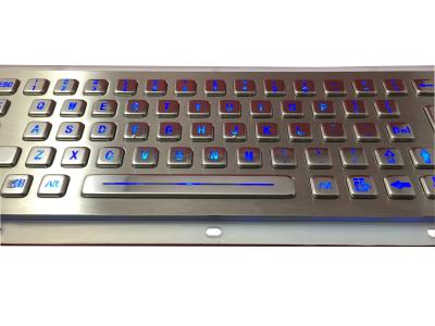 China IP65 illuminated metallic kiosk industrial keyboard with trackball, OEM keyboard for sale