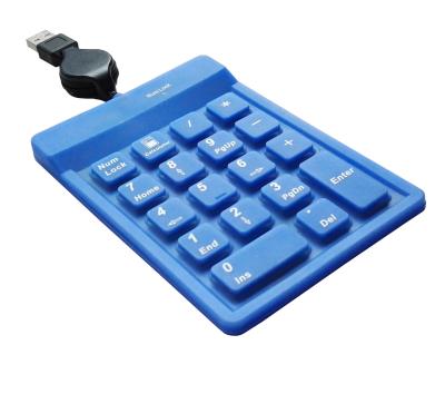 China 18 llaves impermeabilizan el telclado numérico médico azul con el silicón sellado, con la calculadora en venta