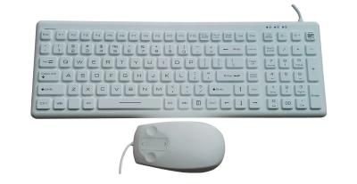 China IP68 NEMA 4x silicone medical keyboard mouse combo set with antibacterial technology for sale