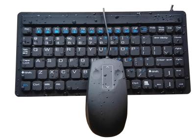 China Small black medical silicone keyboard without keypad and mouse combo for hospital device for sale