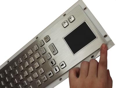 China Rubber sealed panel mount industrial keyboard with customs Braille for sale