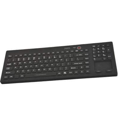 China 105 keys water resistant medical silicone keyboard with touchpad for heavy industry for sale