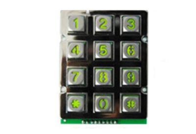 China 3 x 4 keys zinc alloy high quality vending machine keypad with different LED backlight for sale