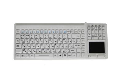 China Slim Usb Disinfectable Medical Silicone Keyboard With Touch Pad For Surgical Gloves for sale