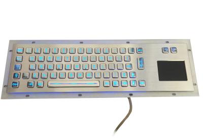 China 66 teclado industrial durable del metal de las llaves S304 con el panel táctil y la retroiluminación azul en venta