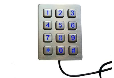 Китай IP65 industrial stainless steel vending machine keypad with 12 buttons without buzzer продается