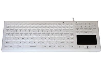 China 124 Key Ip68 White Medical Keyboard With 24 Fn Keys And Three Mouse Buttons for sale