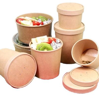 China China Customized Disposable Fast Food Paper Container Soup Disposable Paper Cup for sale