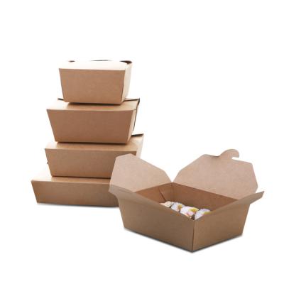 China Disposable China Food Grade Paper Box Salad Disposable Paper Box for sale