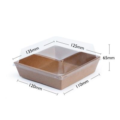 China Hot Selling Disposable Box 320g Paper Packaging Container For Hot Food for sale