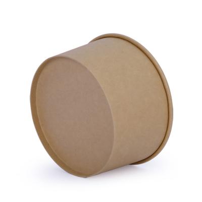 China Hot Sale Disposable Kraft Paper Container For China Food Disposable Paper Salad Bowl for sale