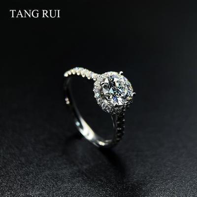 China TANG RUI Engagement Diamond Ring Hot Sale Classic 18K Gold Wedding Rings Luxurious Diamond Ring for sale