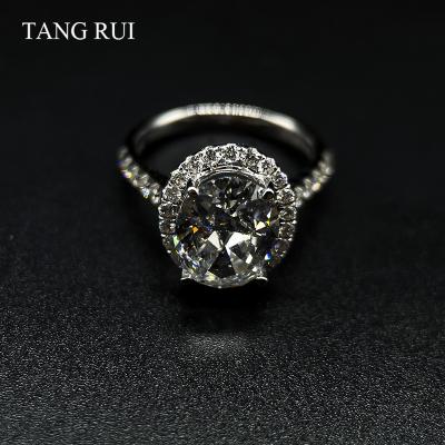 China TANG RUI Lab Grown Diamonds Ring CLASSIC Wedding Oval and Ring Gold Jewelry Engagement Engagement Cut Diamond Wedding Ring For Women for sale