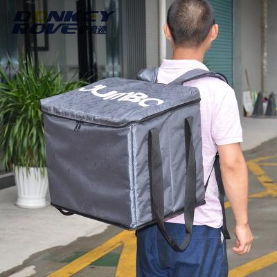 China Custom Waterproof Fold Thermal Bike Food Delivery Cooler Backpack For Bicycle for sale