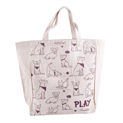 China Reusable Logo Printing Cotton Canvas Recyclable Customized Shopping Empty Canvas Bag for sale