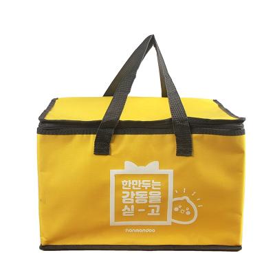 China Recyclable HY packing good heatpreservationeffect 2021 and large capacity cooler bag customized cooler bag bead 10kg carrier cottonbag for sale