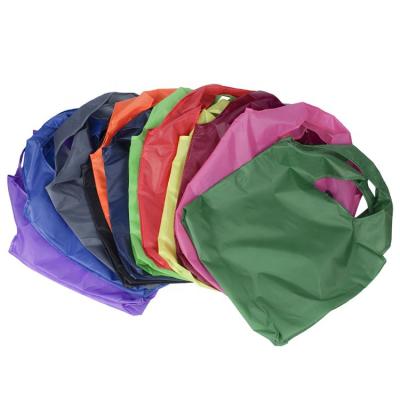 China HY Recyclable Packing 2022 10kg Load Bearing Multicolor Folding Polyester Grocery Bag Drawstring Grocery Bag Polyester Stitching Bags for sale