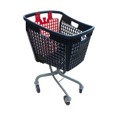 China Unveiling New Design Grocery Store Plastic Supermarket Shopping Cart for sale