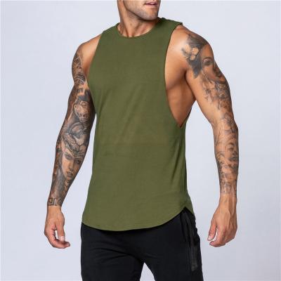 China Summer White Viable High Quality Cotton Loose Vest Plain Fitness Vest Mens Sleeveless Compression Tank Top for sale