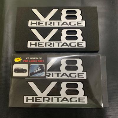 China Sports Body Side Emblem V8 Rear Sticker For Lexus LX570 2021 2022 Accessories for sale