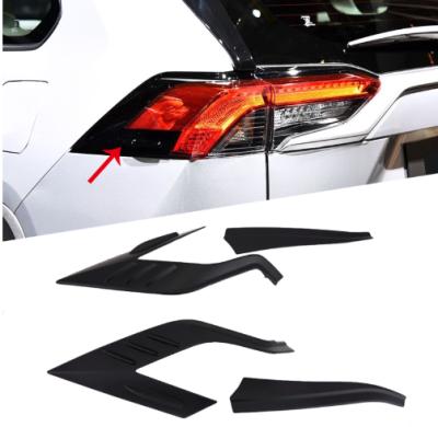 China Single Rear Tail Light Cover Trim Lamp 4PCS Black Color Car Styling For Toyota RAV4 2019 2020 5th for sale