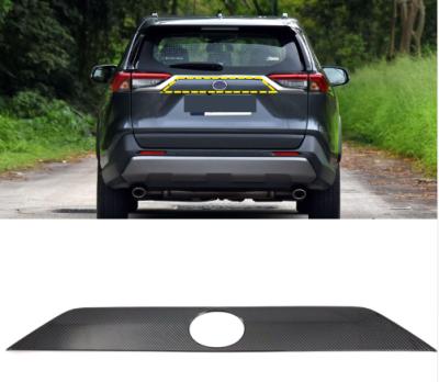 China ABS 1PC Car Auto Accessories Auto Accessories Trunk Single Outer Rear Trunk Cover Molding Trim For Toyota RAV4 2019 2020 5th for sale