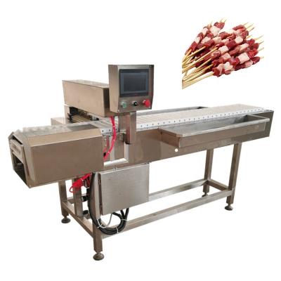 China Easily Cleaned Commercial Kabab Electric Barbecue Skewer Machine Meat Stringing Machine Kebab Skewer Machine for sale