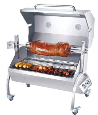 China Height Adjustable Stainless Steel Barbecue Grill With Rotisserie Kit for sale