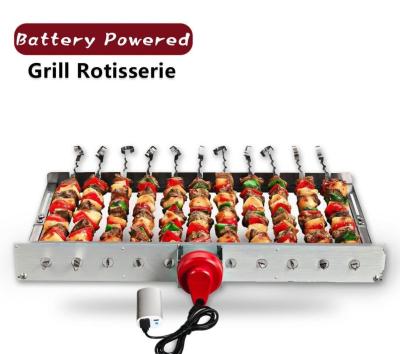 China Easily Assembled Portable Battery Operated Grill Rotisserie with 11 Skewers for sale