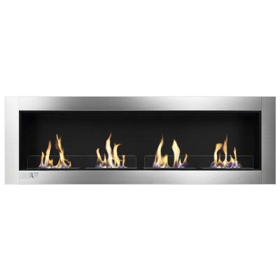 China Outdoor Metal Firepit Wall Mounted Bio Ethanol Fireplace Ventless for sale