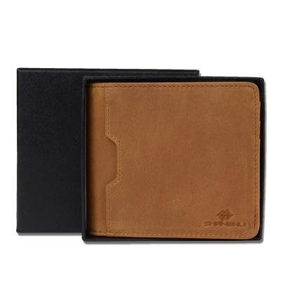 China Top Layer Waterproof Wholesale Cowhide Qetesh Wallet Leather Male Credit Card Holder For Men for sale