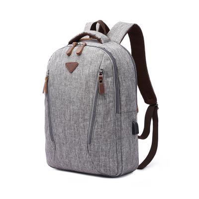 China Other Custom Qetesh Usb Laptop Travel Bag Waterproof Canvas Hiking Backpack For School for sale