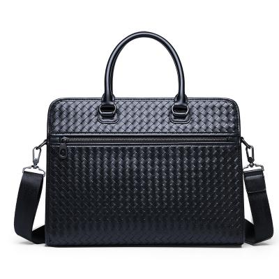 China Qetesh Multi-Functional Man's Briefcase Fashion Briefcase Handbag Leather Business Briefcase for sale