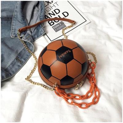 China Wholesale high quality round chain cross - buckshot body basketball shape purse handbags for sale