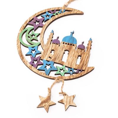 China Eid Mubarak Decoration Muslim Islamic Eid Mubarak Ramadan Wooden Ornaments For Muslin Ramadan Party Supplies for sale