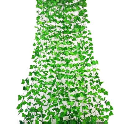 China Greenery Ivy Vine Rattan Simulation Event Decoration Artificial Plant Hanging Garland Wedding Yard Decoration Artificial Leaves For Wall for sale